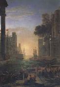 Claude Lorrain Port of Ostia with the Embarkation of St Paula (mk17) Spain oil painting reproduction